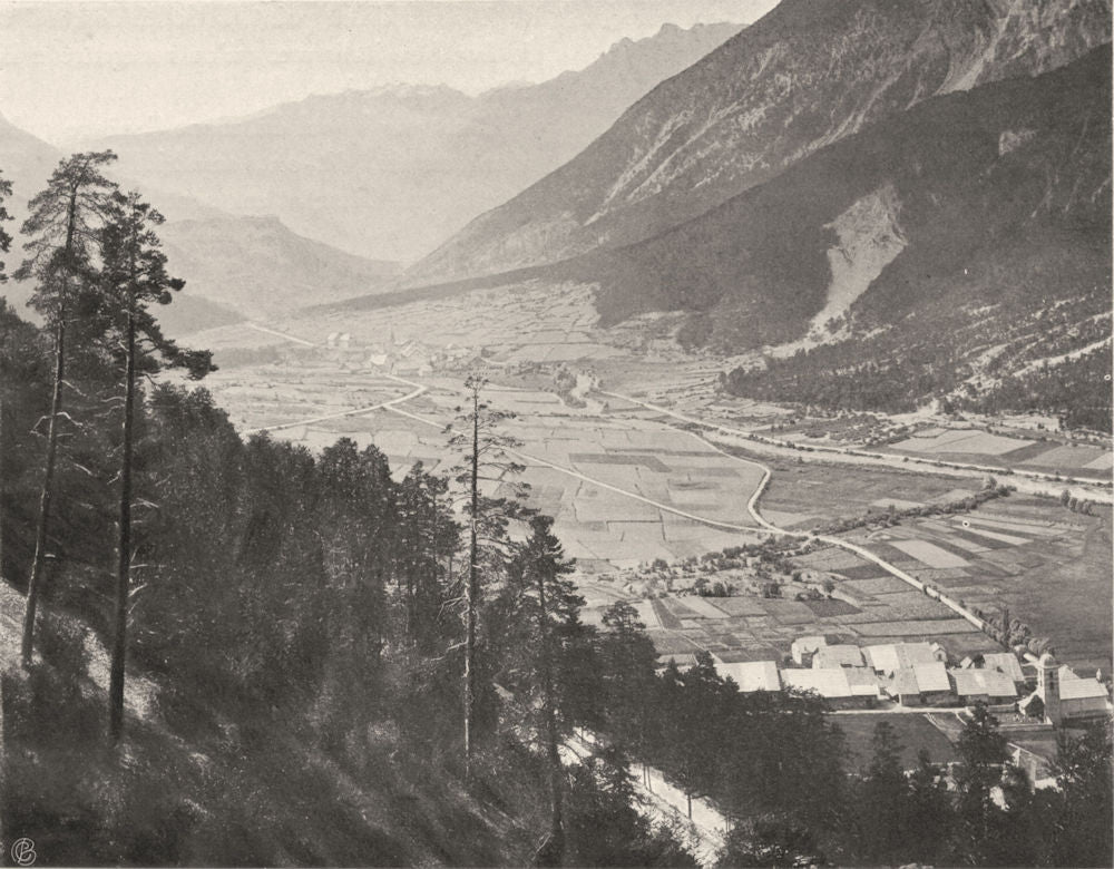 HAUTES-ALPES. Vallée de la Durance vue de la montée du mont Genèvre 1904 print